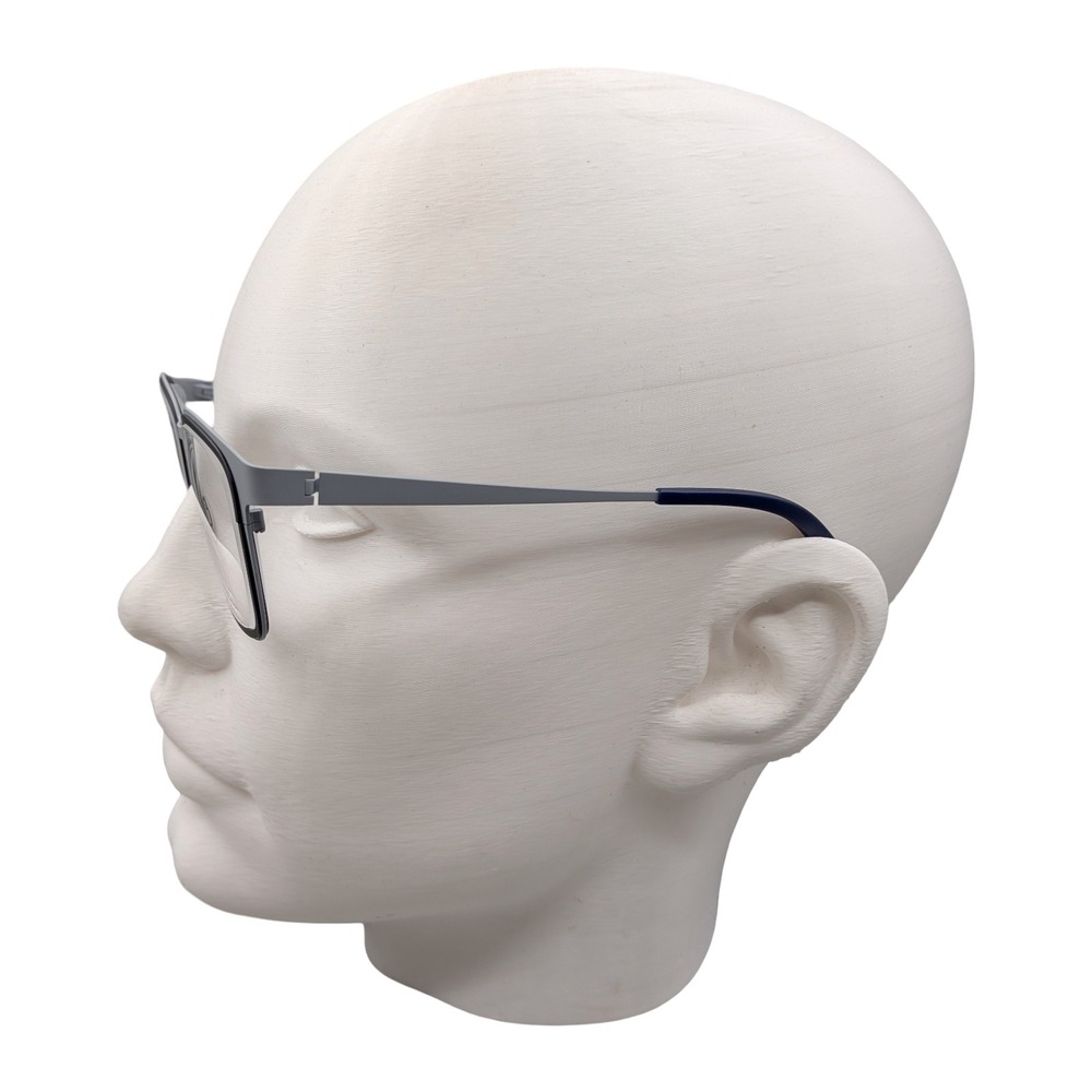 Bevel Sergey 6530 BGDB Eyeglasses Titanium Square Frames Matte Grey Blue Japan - Picture 3 of 5
